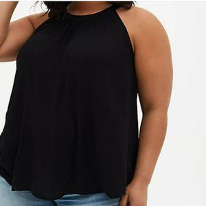 Rayon Crepe High Neck Tank - Torrid Plus Size 2